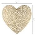 thumbnail image 6 of Unique Bargains Heart Shape Placemats Set of 6 for Home Decor Gold, 6 of 6