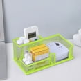 thumbnail image 6 of Metal Mesh Desk Organizer with 3 Compartments for Pens, Office Supplies, and Cellphone, 6 of 7
