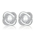 thumbnail image 2 of Apmemiss Women's Pearl Stud Earrings Silver Plated Earrings Ear Clips Fashion Earrings, 2 of 6