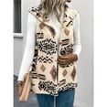 thumbnail image 5 of Vest for Women Sleeveless Fleece Jackets Zip Up Fall Winter Coats with Pockets Cream White M, 5 of 9