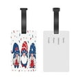 thumbnail image 5 of Cauagu Gnome Independence Day Print PVC Luggage Tag, Suitcase Label with Name ID Card Baggage Handbag Travel Suitcase Tags Perfect to Quickly Spot Luggage Suitcase, 5 of 7