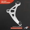 thumbnail image 4 of A-Premium 2 x Front Lower Control Arm with Ball Joint Compatible with Nissan Murano 2015-2022, 4 of 6