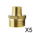 thumbnail image 1 of Paquete de 3-6 conectores de ajuste de buje hexagonal de doble cabeza con púas de latón, 1/2-1/4 5 piezas, 1 of 6