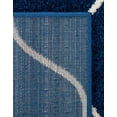 thumbnail image 7 of Unique Loom Trellis Frieze Collection Area Rug - Rounded (10' x 14' 1" Rectangle Navy Blue/Ivory), 7 of 7