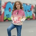 thumbnail image 3 of Xixirimido Axolotl Butterfly Starry Night Pattern Girls' Hoodies Sweatshirts with Pocket Half Zipper Pullover Crop Tops for Teen Girls Long Sleeve Sweater Size 9-10, 3 of 7