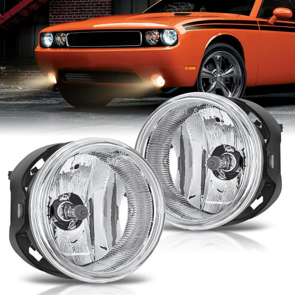 Nilight Fog Lights Assembly Compatible with 2005 2006 2007 2008 2009 2010 Dodge Grand Caravan Challenger Charger Caliber Nitro Avenger Chrysler Town & Country Pacifica Jeep Patriot