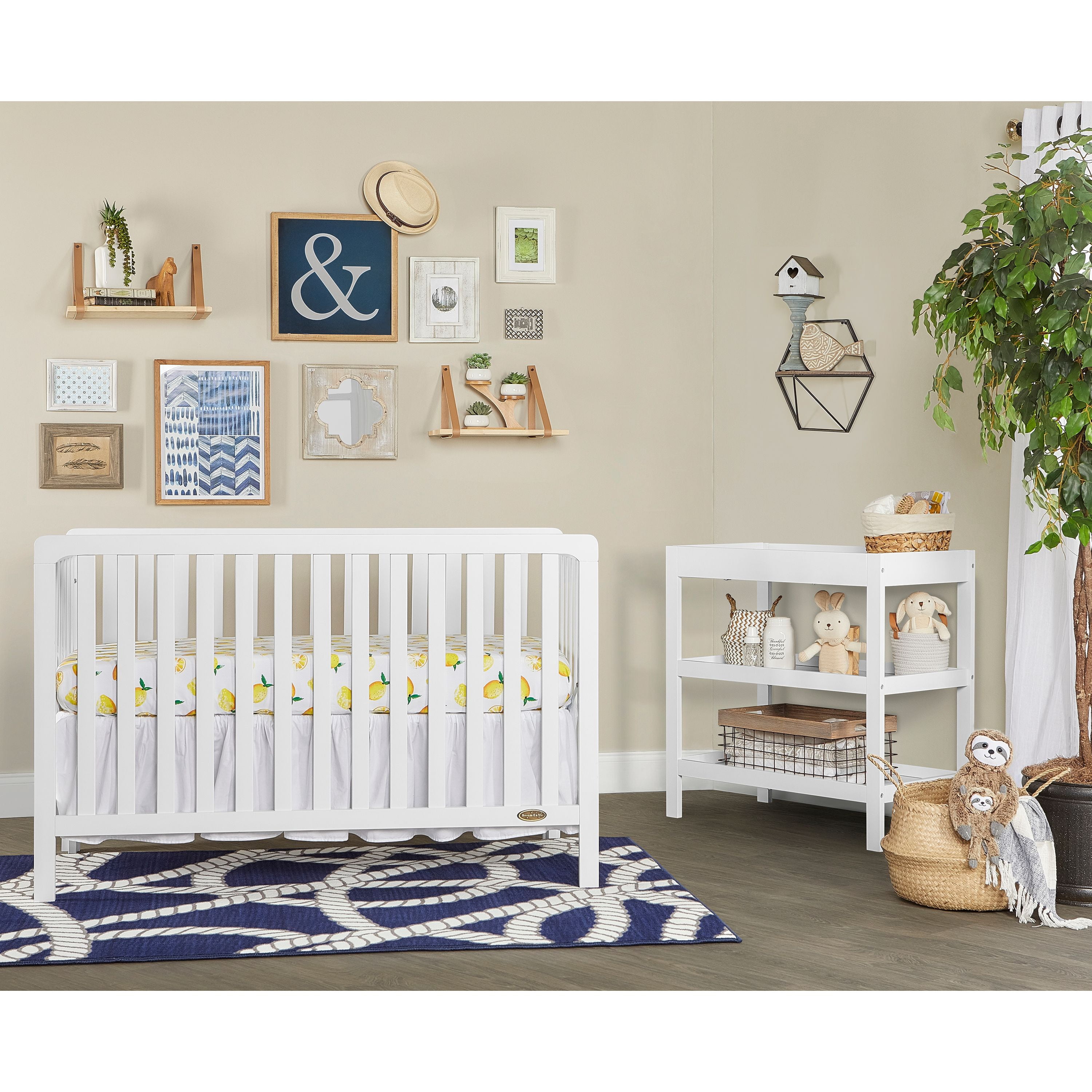 Dream On Me Ridgefield 5-in-1 Convertible Crib, White