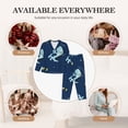 thumbnail image 4 of Uemuo Space Dinosaur Pattern Womens Pajama Sets,PJ Set for Women,Pajamas for Women Logo,Long Sleeve Pajama Set for Women,Soft Long Sleeve Top With Pants-Medium, 4 of 9