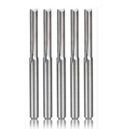 

5PCS Two Spiral Carbide Tool for CNC Router Compression Wood End Cutter Bits 3.175X17mm