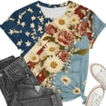 thumbnail image 4 of AnuYalue 250th Anniversary USA Shirt Women 4th of July Blouse 1776-2026 250 Years Tops Short Sleeve Crewneck Patriotic T-Shirts, 4 of 5