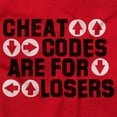 thumbnail image 2 of Cheat Codes For Losers Video Gamer Plus Size Long Sleeve Graphic Tee Shirt Brisco Brands 3X, 2 of 5
