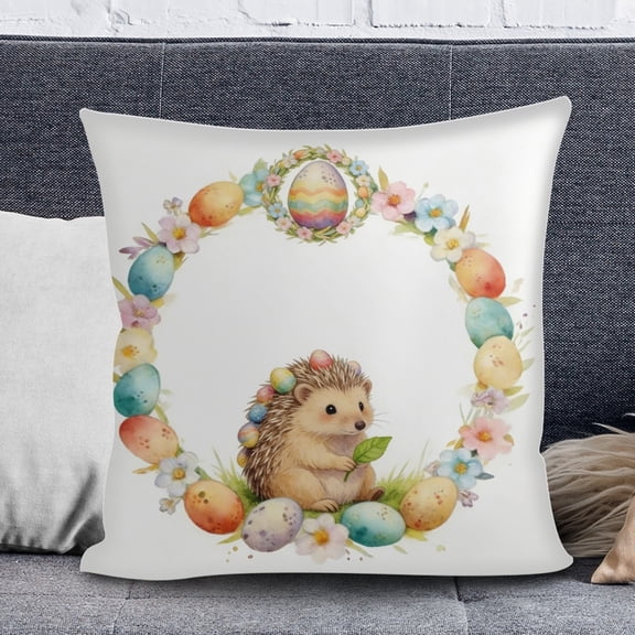 Sruoe Throw Pillow Covers Easter Animal Painting Series Cushion, Decorative Pillow Covers for Couch, Spring Pillows for Couch Sofa Bed Living Room Home Decor, 18x18in