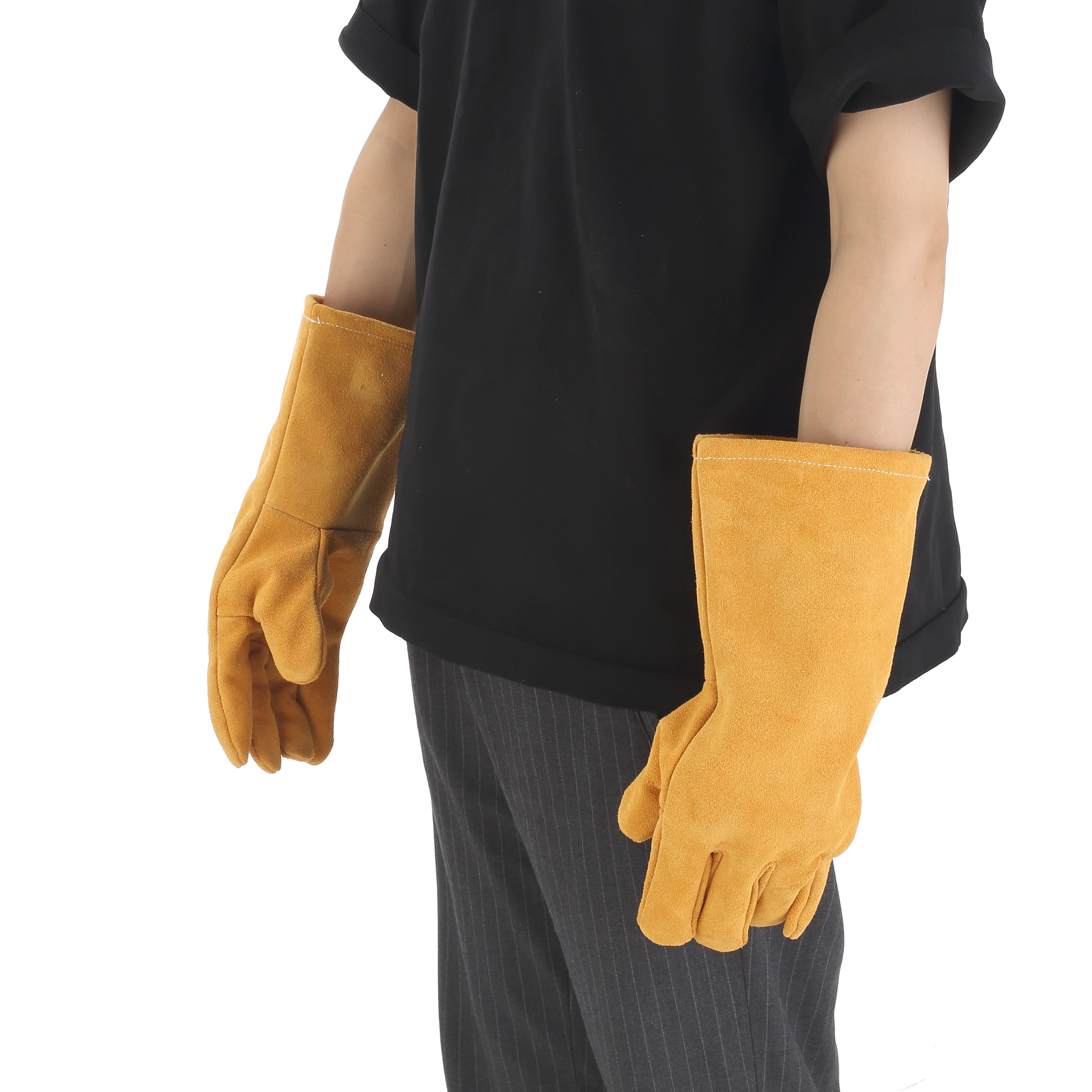 Hyper Tough Leather Welding Working Gloves, 1 pair