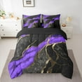 thumbnail image 2 of Homewish Watercolor Marble Women Bedding Comforter Set 7pcs, Purple Marbling Artwork Queen Bedding Sets, Modern Fashion Abstract Reversible Queen Sheet Sets, Lightweight Room Decor, 2 of 7