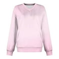 thumbnail image 5 of GigrtiJin Women Outdoor Casual Sweatshirt Gradient Color V Neck Long Sleeve Tunic Tops with Pocket Trendy Workout Blouse, 5 of 5