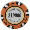 thumbnail image 2 of DA VINCI 14 Gram Clay Monte Carlo Poker Club Poker Chips Pack of 50 Orange Chips, 2 of 2