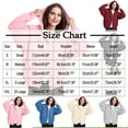 thumbnail image 3 of Titcea Zip Up Hoodie Women, Solid Color Pocket Drawstring Oversized Sweatshirt with Two Way Zipper, Warm Comfy Lightweight Casual Jackets, 3 of 6