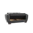 thumbnail image 4 of Ottomanson Origins Air Sleeper Loveseat, Black Leatherette Fabric, 4 of 10