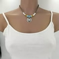 thumbnail image 4 of K-KED Boho 925 Silver Star Pendant Necklace For Women Party Band Delicate Jewelry Gifts-#1, 4 of 6