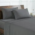 thumbnail image 3 of Modern Threads 4-Piece 400 Thread Count Gray Egyptian Cotton Adult Bed Sheet Set, King, 3 of 4