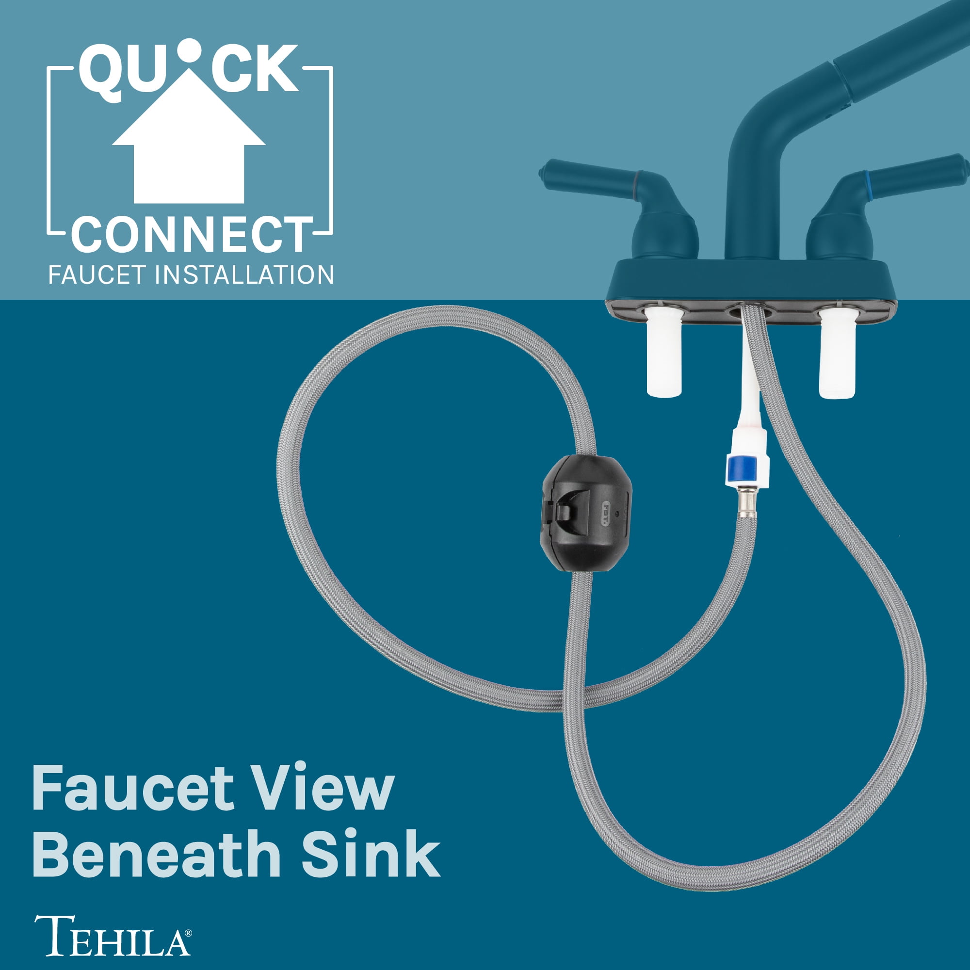 Dual-Handle Pull-Out Faucet Stainless Finish for Laundry Sink