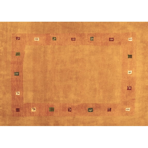 Ahgly Company Indoor Rectangle Abstract Brown Contemporary Area Rugs, 6' x 9'