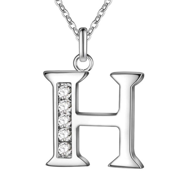 Collar europeo y americano de 26 letras, accesorios de moda con incrustaciones de diamantes