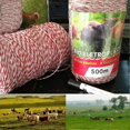thumbnail image 1 of 500m Electric Fence Wire Red White Polywire with Steel Poly Rope For Horse Animal Fencing Ultra Low Resistance Wire, 1 of 5