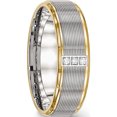 thumbnail image 5 of Stainless Steel Polished Yellow Ip-Plated With Cz 6mm Grooved Band (Size 13) Made In China sr552-13, 5 of 5