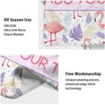 thumbnail image 4 of Flamingo Blanket Gift - 40 x 50 Inches Aesthetic Throw Blanket for Flamingo Lovers, Girls & Women - Pink Soft Fuzzy Blankets for Bed, Couch & Travel, 4 of 5