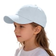 thumbnail image 4 of Krdevn Solid Plain Kids Baseball Cap UPF 50+ Lightweight Adjustable Summer Outdoor Sun Hat for Toddler Boys Girls, 4 of 4