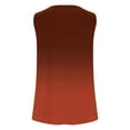 thumbnail image 5 of Summer Saving Wycnly Womens Tank Tops Gradient Round Neck Sleeveless Shirts Loose Flowy Pleated Swing Vest Tunic Blouse Orange XL Up to 65% off, 5 of 6