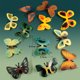 thumbnail image 3 of Figuras de acción de animales de granja para niños, 12 piezas, insectos, arañas, mariposas, peces, dinosaurios, perros, gatos y caballos, 3 of 5