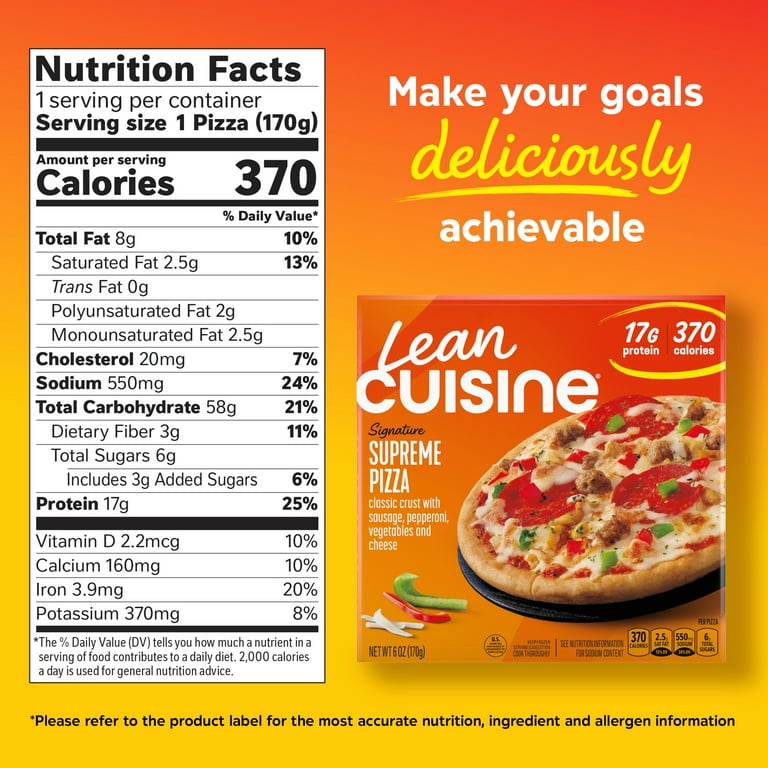 Lean Cuisine Supreme Frozen Mini Pizza, 6 oz, Four-Cheese Blend