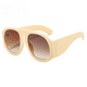 thumbnail image 1 of Europa y Estados Unidos gafas de sol de montura grande moda tendencia anti-azul tiro callejero gafas de sol redondas de contraste de montura grande, 1 of 5