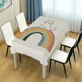 thumbnail image 4 of Yayeee Tablecloths 54" x 54" Rectangle Wrinkle Resistant Party Table Cover, White Cat Rainbow, 4 of 8