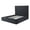 Black, variant on Better Home Products Cosmopolitan Velvet Upholstered Platform Queen Bed in Black