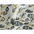 thumbnail image 3 of Ambesonne Floral Quilted Coverlet 2 Pcs, Watercolor Art Look Flowers, Twin Size, Dark Grey and Pastel Brown, 3 of 4