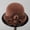 Coffee, variant on Sun Hats for Women Ladies Fashion Wool Blend Round Crown Bucket Hat Delicate Mesh Floral Accent Inspired Winter Hat Sophisticated Design Cowboy Hat
