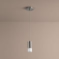 thumbnail image 3 of 9.75 Inch 5.1W 120V 1 Led Pendant-Satin Nickel Finish-Matte White Glass Color Oxygen Lighting 3-607-24, 3 of 7