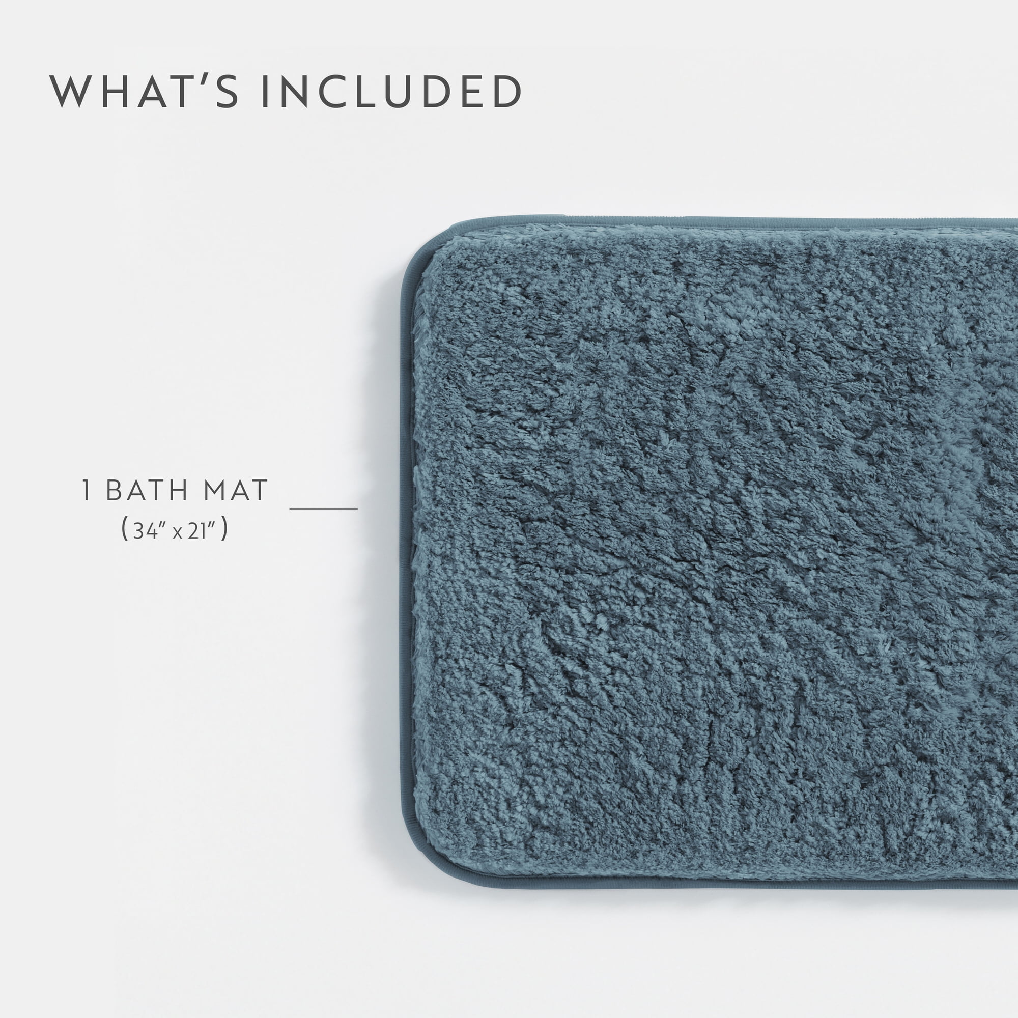 Plush Absorbent Bath Mat Rug with Anti-Skid Rubber Backing - Comfort Canopy