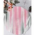 thumbnail image 2 of Round Placemats Set of 4 Pink Grey Place Mats Washable Woven Placemat Abstract Art Texture Circle Braided Table Mat for Kitchen Dining Table Party Home Decor 15 Inch, 2 of 8