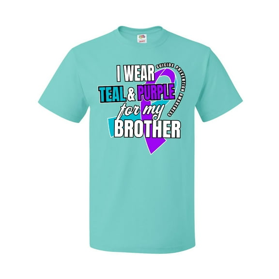 Inktastic Suicide Prevention I Wear Teal and Purple for My Brother T-Shirt