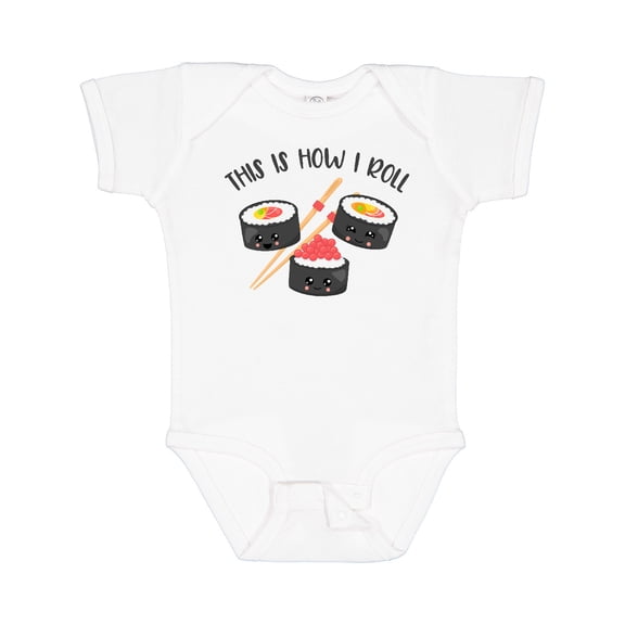 Inktastic Kawaii How I Roll Sushi Boys or Girls Baby Bodysuit