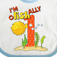 thumbnail image 4 of Inktastic I'm O-fish-ally One- Cute Puffer Fish First Birthday Boys or Girls Baby Bib, 4 of 4