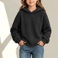thumbnail image 2 of Frostluinai Fuzzy Fleece Hoodie for Girl 4-15 Years Warm Fluffy Sweatshirts Long Sleeve Solid Casual Sweat Shirts for Fall Winter, 2 of 10
