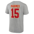 thumbnail image 3 of Men's Patrick Mahomes Gray Kansas City Chiefs Icon Player Name & Number T-Shirt, 3 of 3