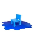 thumbnail image 4 of CraftTex® Blue Sploshmat Crafts, Kids and Classrooms Floor Mat for Hard Floor - 40" x 40", 4 of 9
