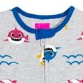 thumbnail image 4 of Pinkfong Baby Shark Infant Baby Boys 2 Pack Zip Up Sleep N' Plays Newborn to Infant, 4 of 5