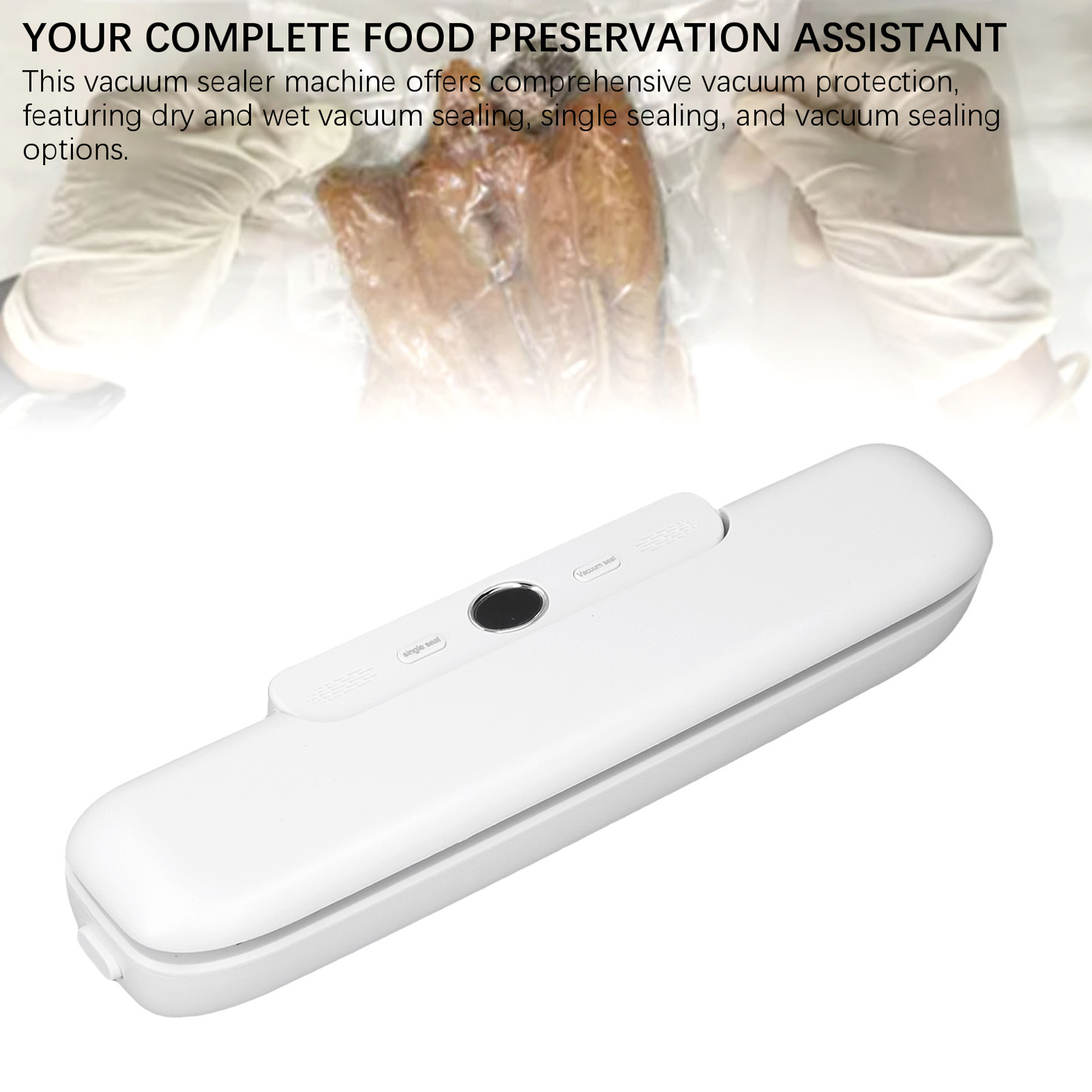 Yajisi Vacuum Sealer Machine for Food Storage, Full Automatic Freshness Preservation Sealer with 11.81 inches / 30 cm Width, Compact Design for Kitchen, EU Plug 110-230V